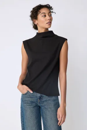 Eva Funnelneck Tee - Black