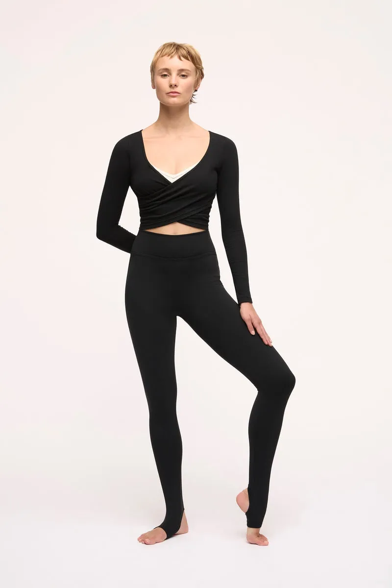 Evie Wrap Top | Black