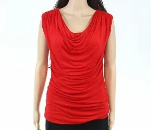 Express Red Cowl neck Scrunch Blouse