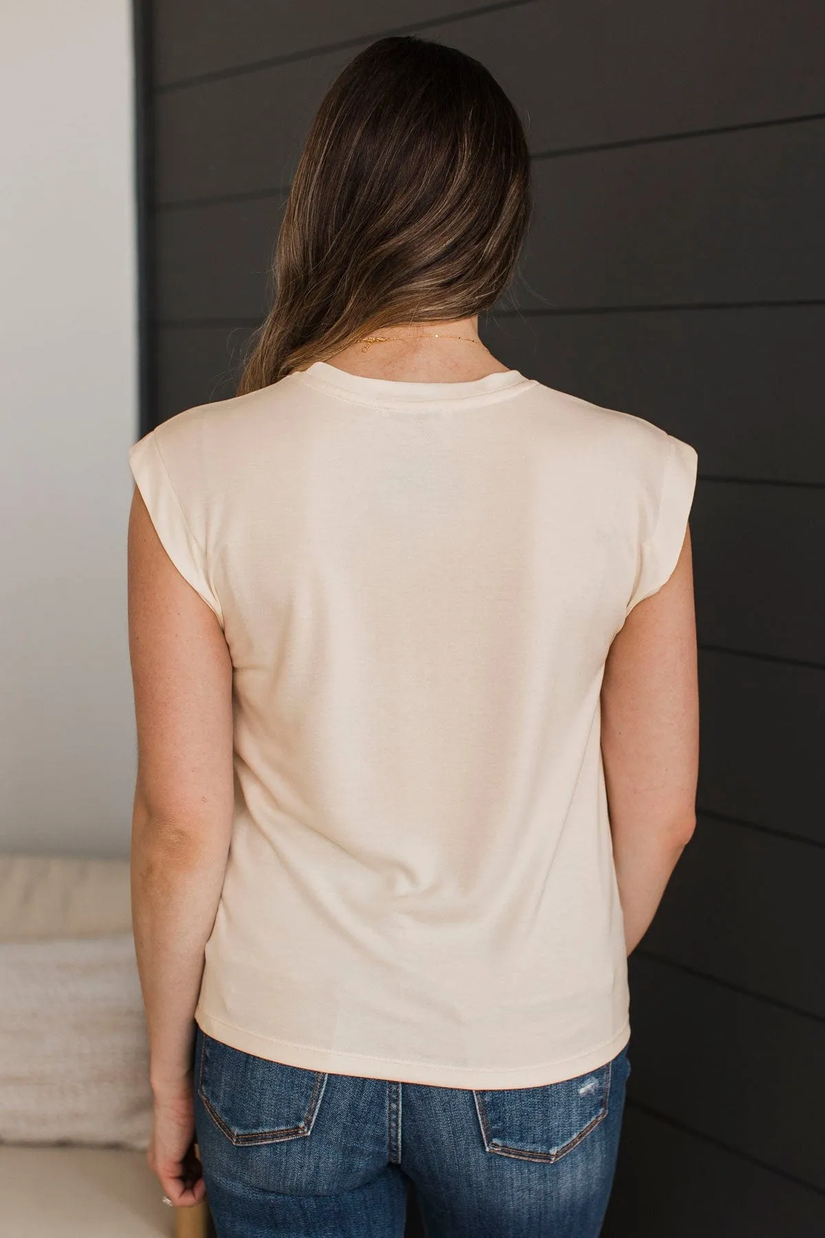 Extraordinary Times Cap Sleeve Top- Ivory