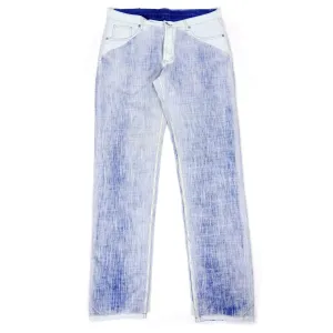Fendi 2 Tone Trouser White/Blue Size 36