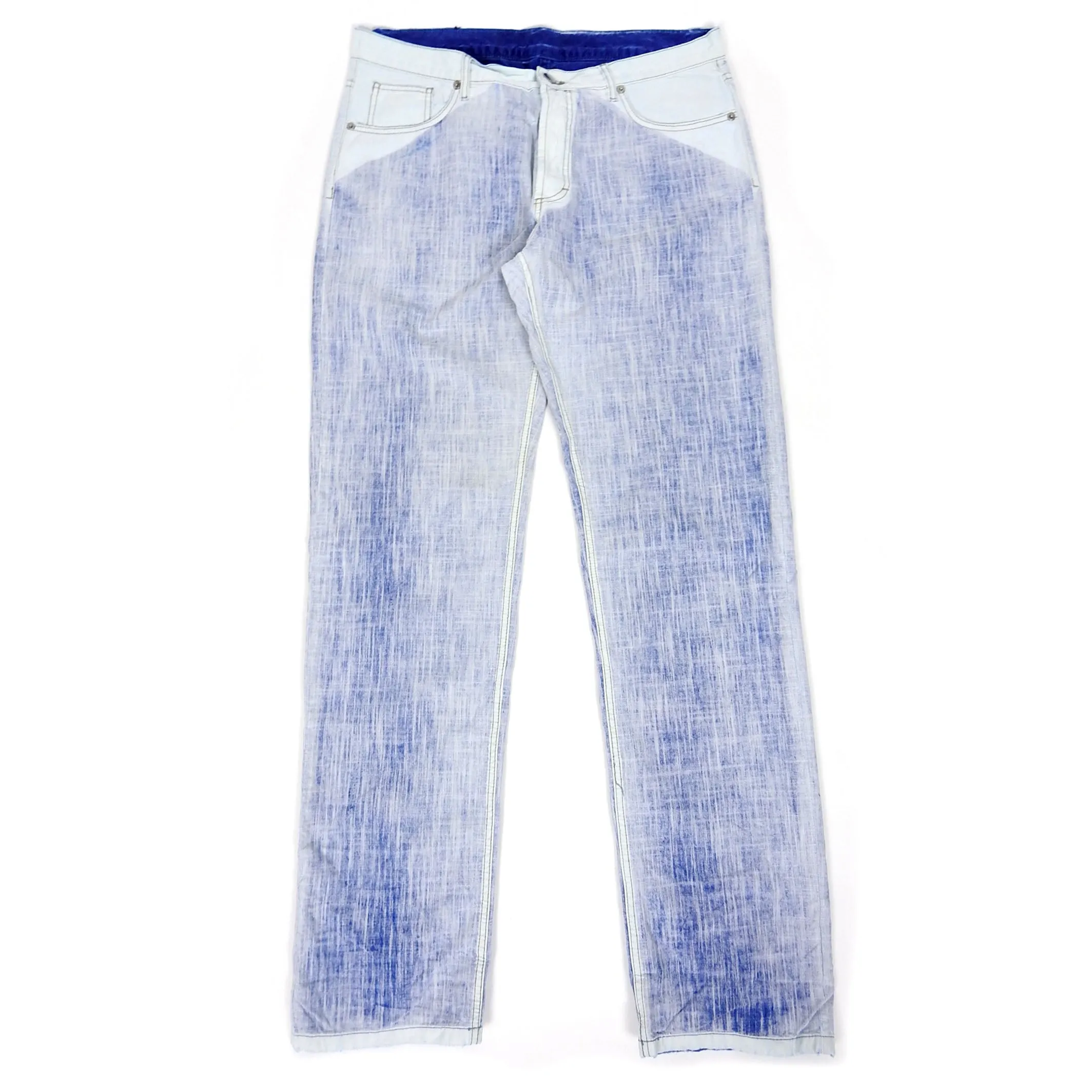 Fendi 2 Tone Trouser White/Blue Size 36