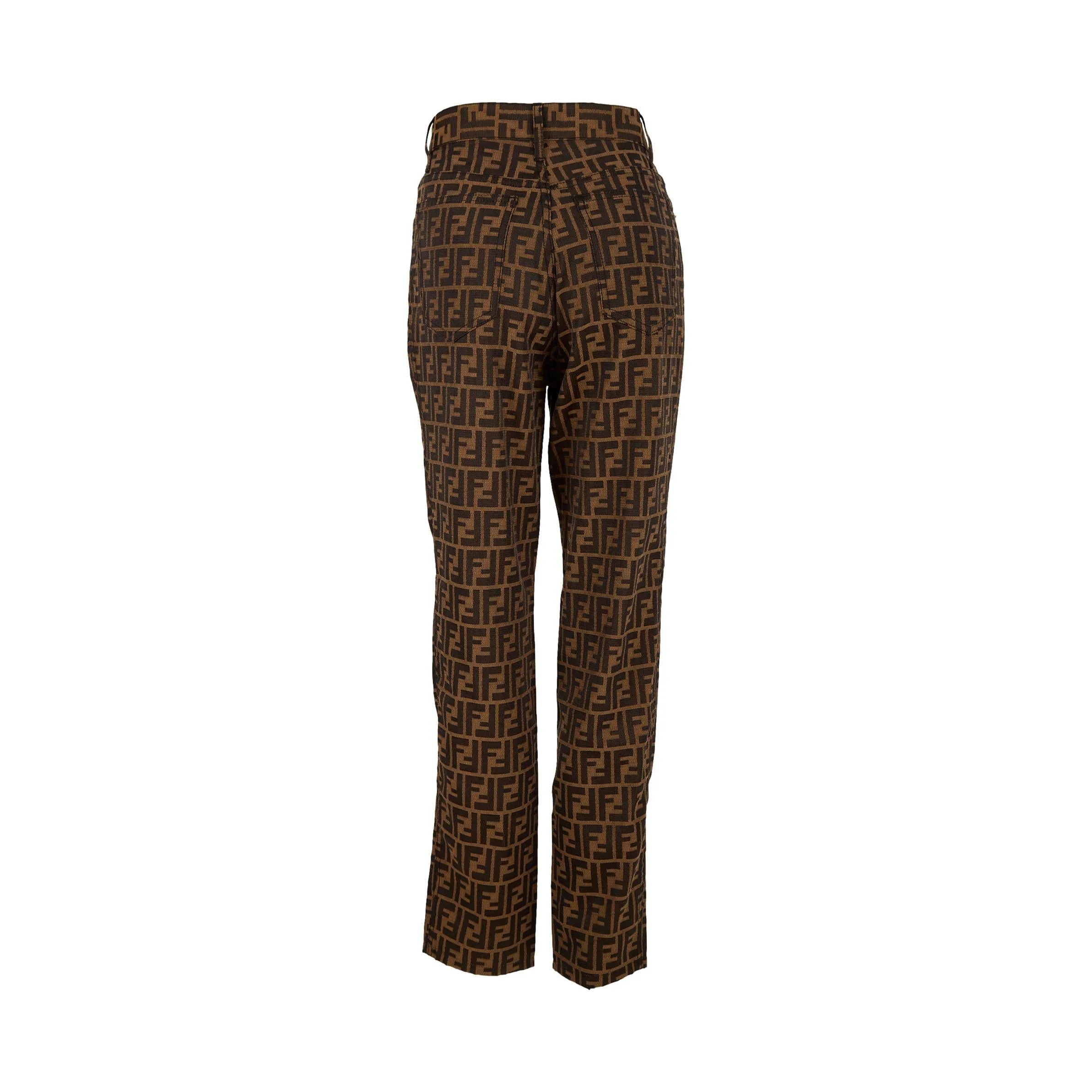 Fendi Brown Classic Logo Pants