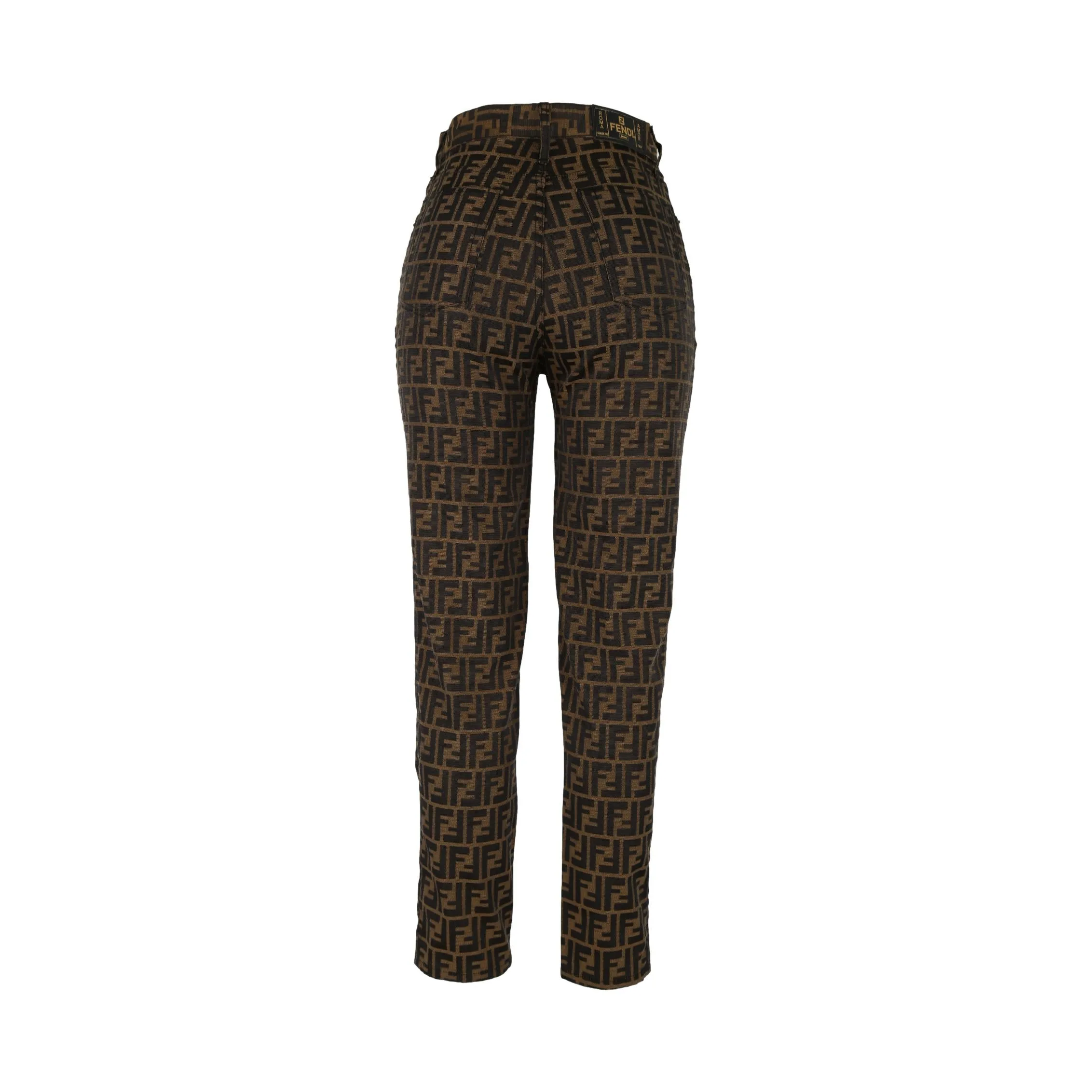 Fendi Brown Logo Pants