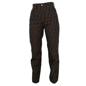 Fendi Brown Zucca Pants
