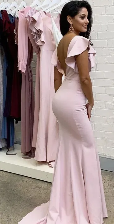 Fit and Flare Blush Pink Boho Sleeve Party Dress
