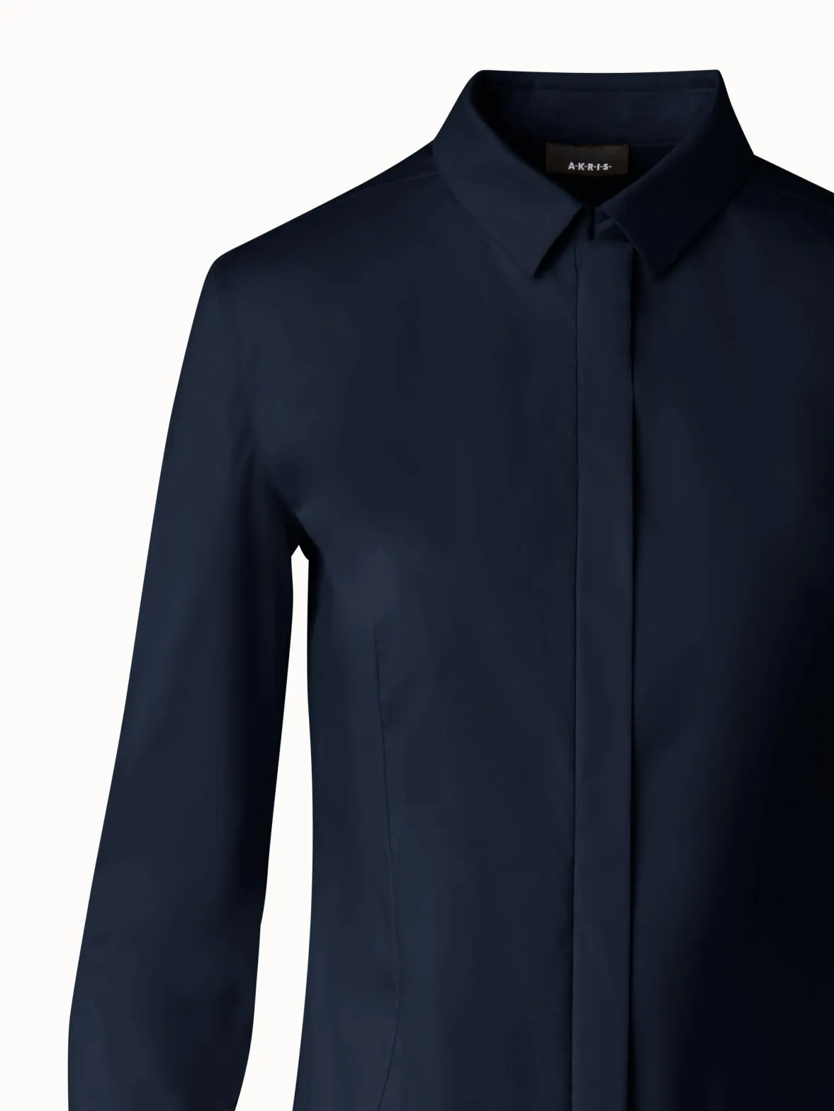 Fitted Cotton Blouse with Stretch