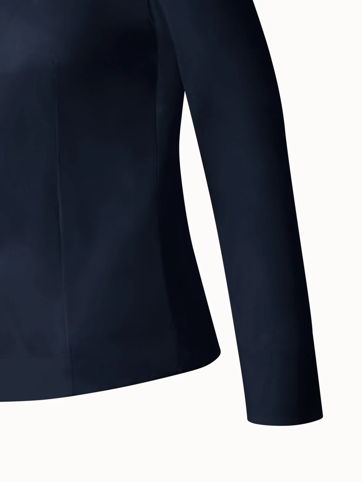 Fitted Cotton Blouse with Stretch