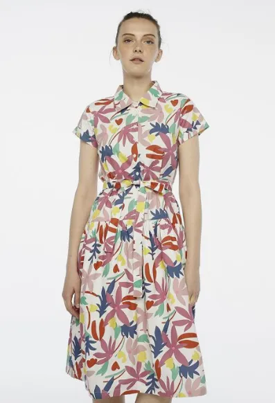 Floral Cotton Shirt Dress