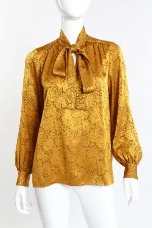 Floral Silk Jacquard Blouse