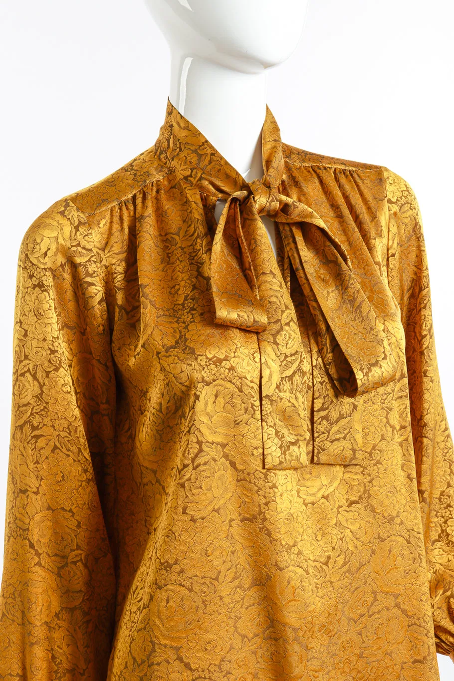 Floral Silk Jacquard Blouse