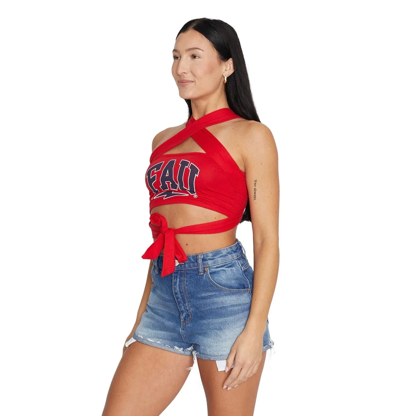 Florida Atlantic Owls Red Multi Way Bandeau Top