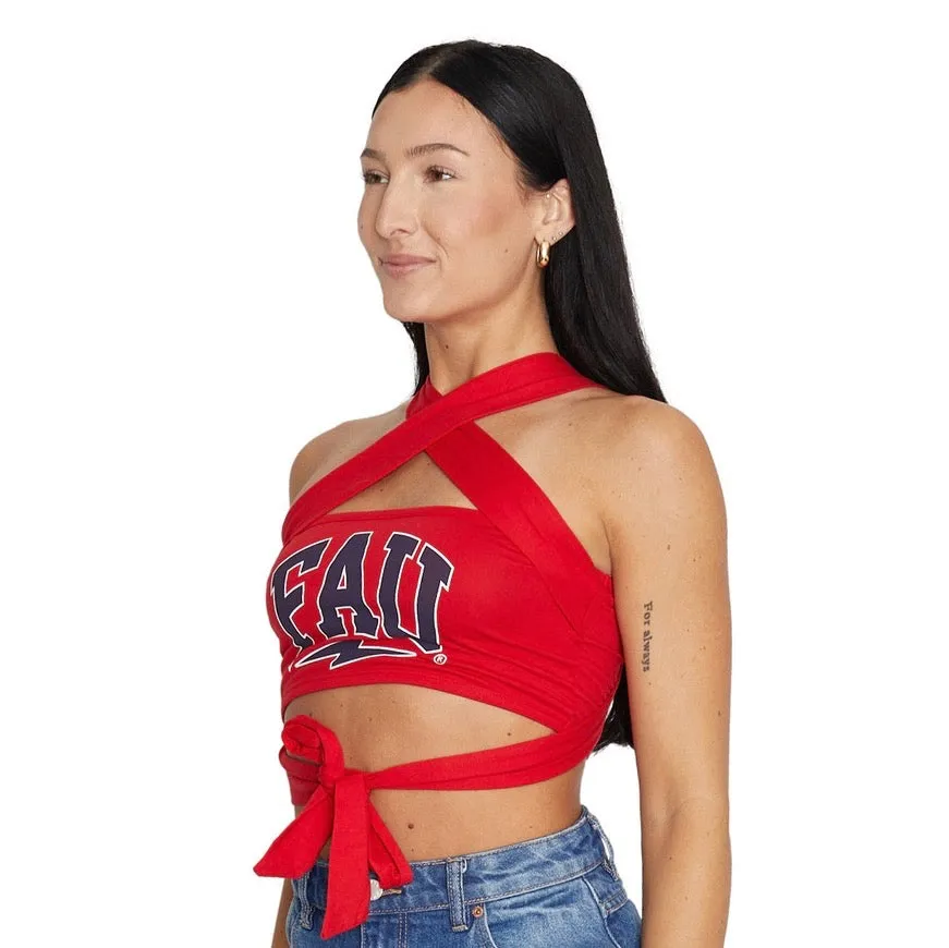 Florida Atlantic Owls Red Multi Way Bandeau Top