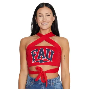 Florida Atlantic Owls Red Multi Way Bandeau Top
