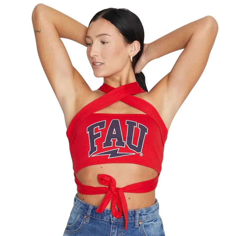 Florida Atlantic Owls Red Multi Way Bandeau Top