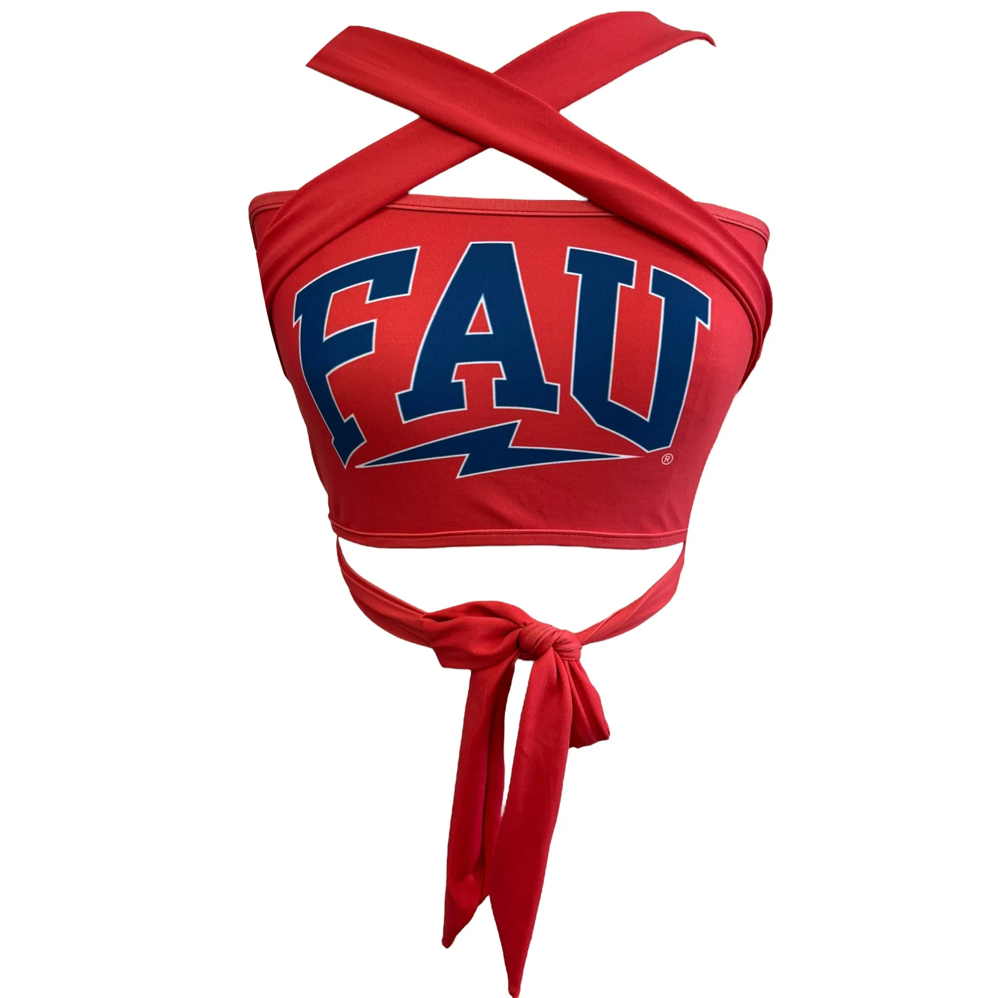 Florida Atlantic Owls Red Multi Way Bandeau Top