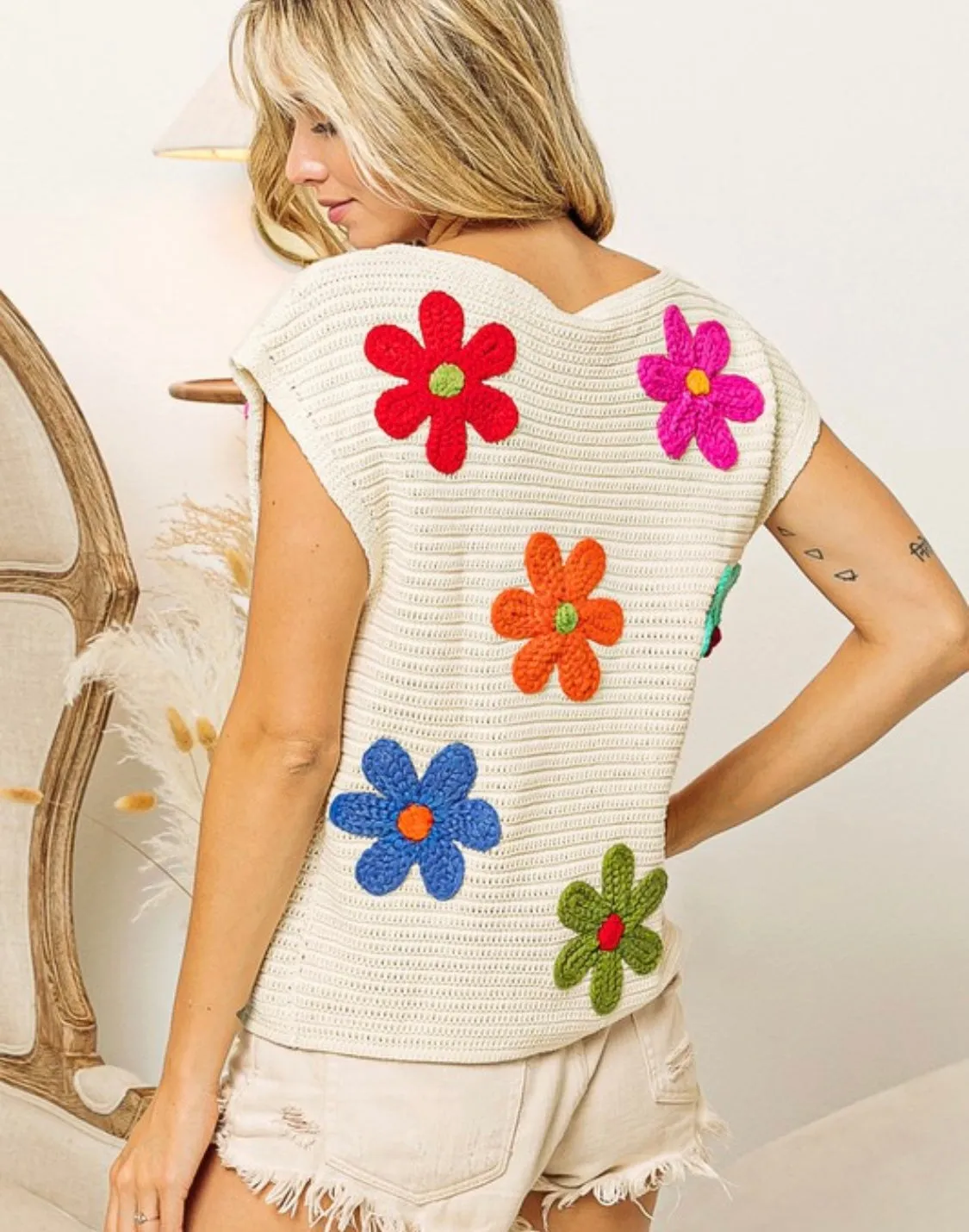 Flower Child Top Fuchsia- XL too!
