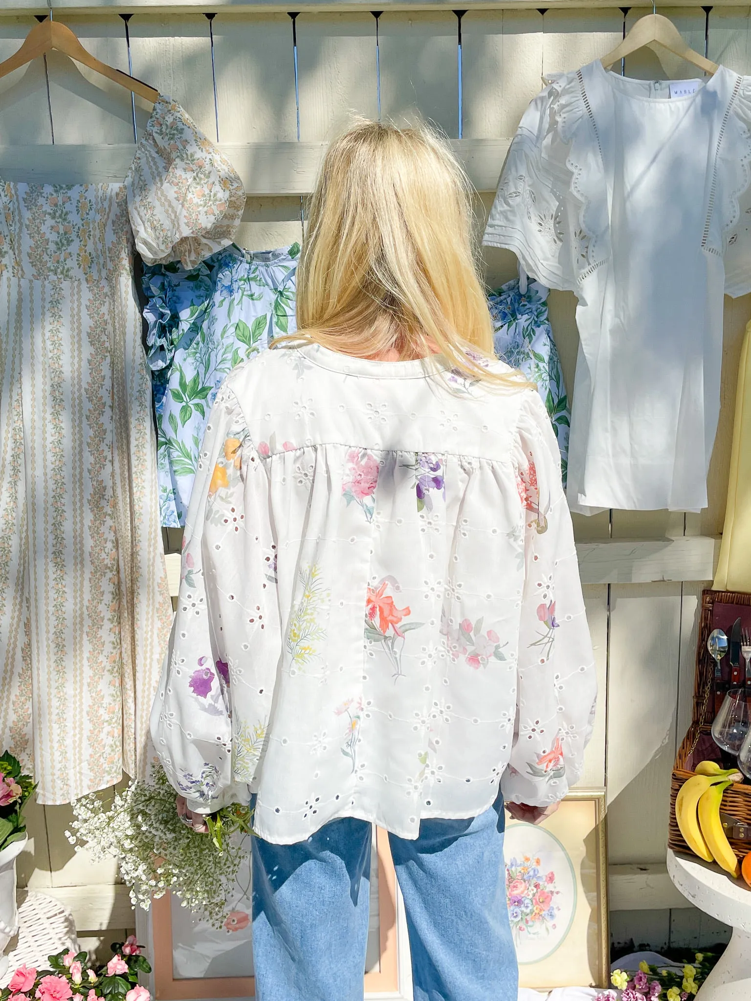 Flower Patch Long Sleeve Blouse