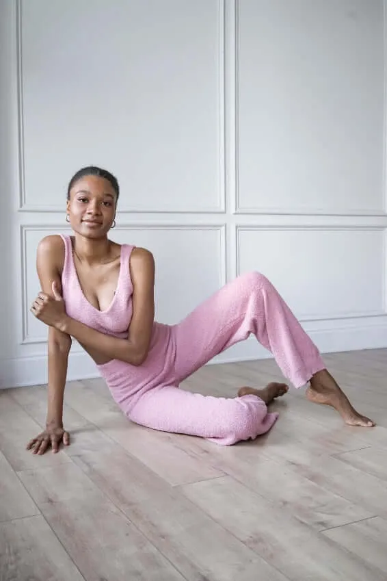 Fluffy Bralette Top and Pants Set