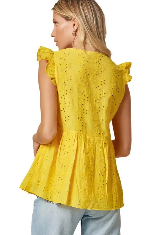 Flutter Sleeve Babydoll Top