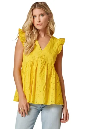 Flutter Sleeve Babydoll Top