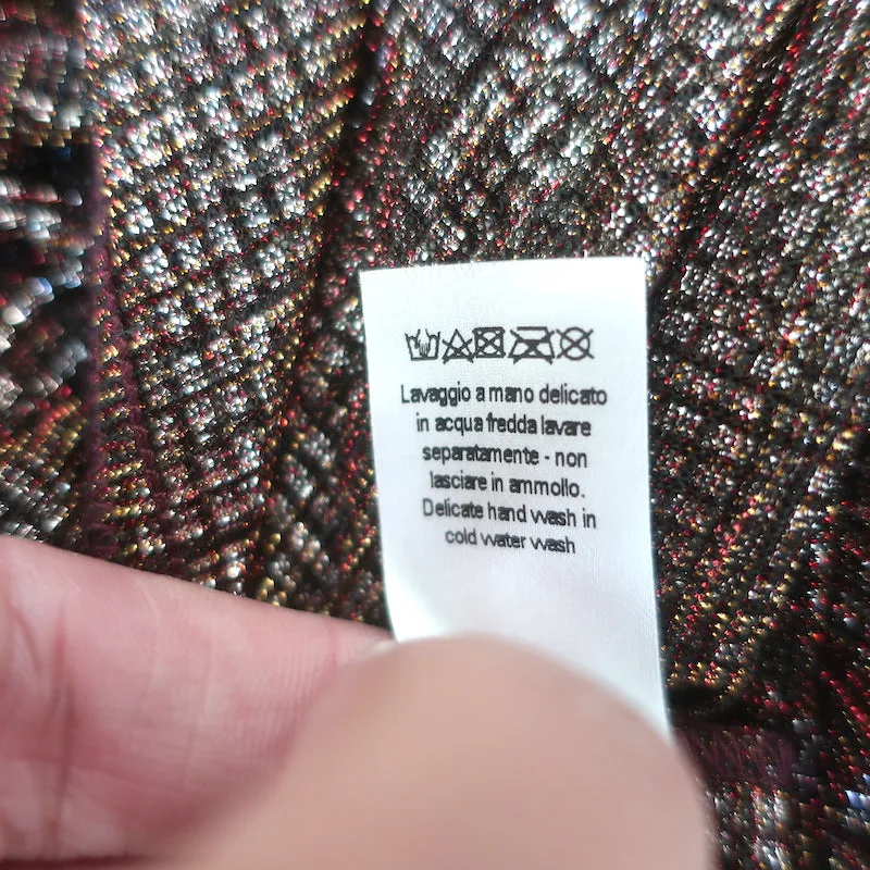 Forte Forte Pleated Maxi Skirt Gold Metallic Size 1