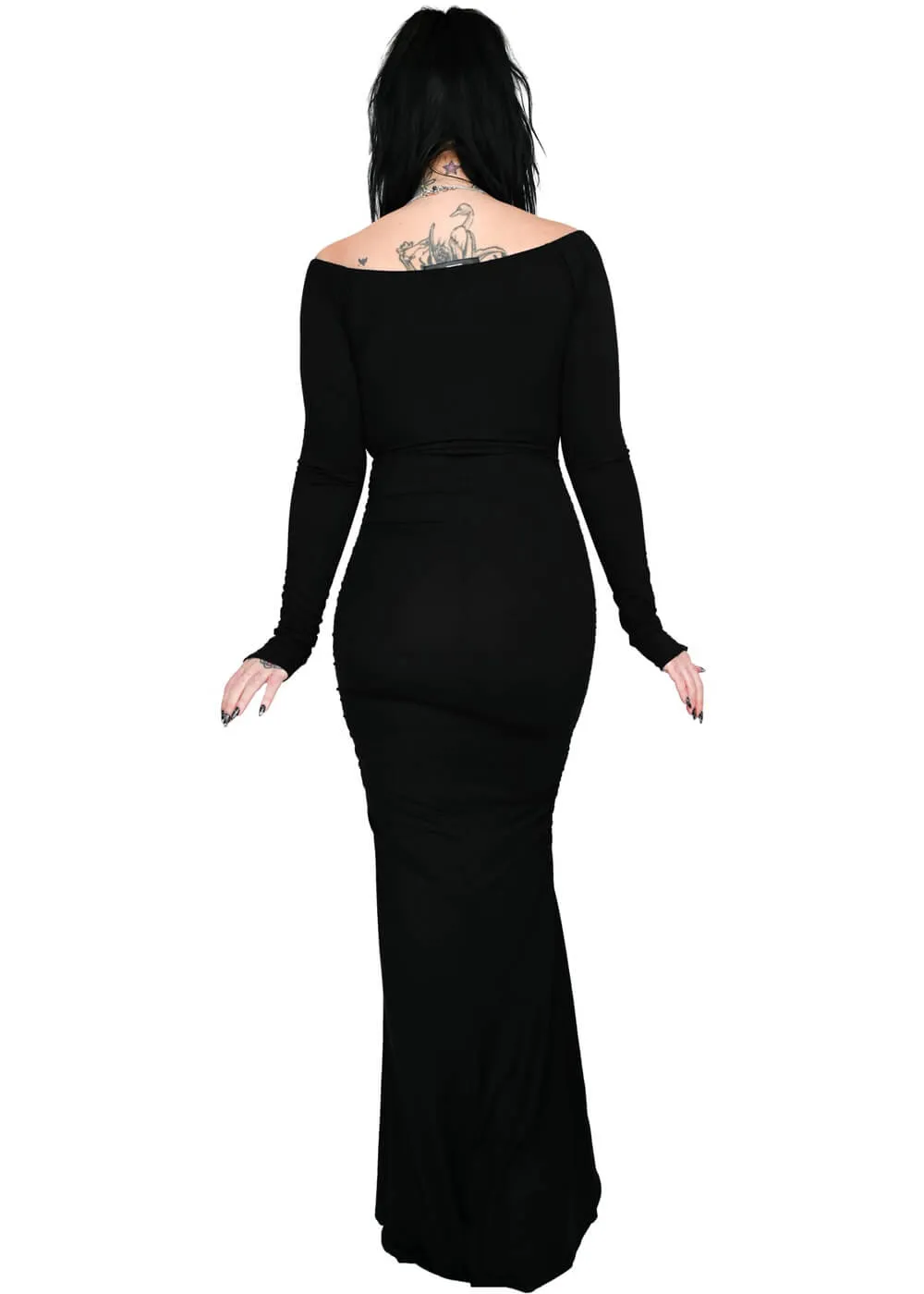 Foxblood Morticia Maxi Dress Black
