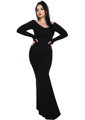 Foxblood Morticia Maxi Dress Black