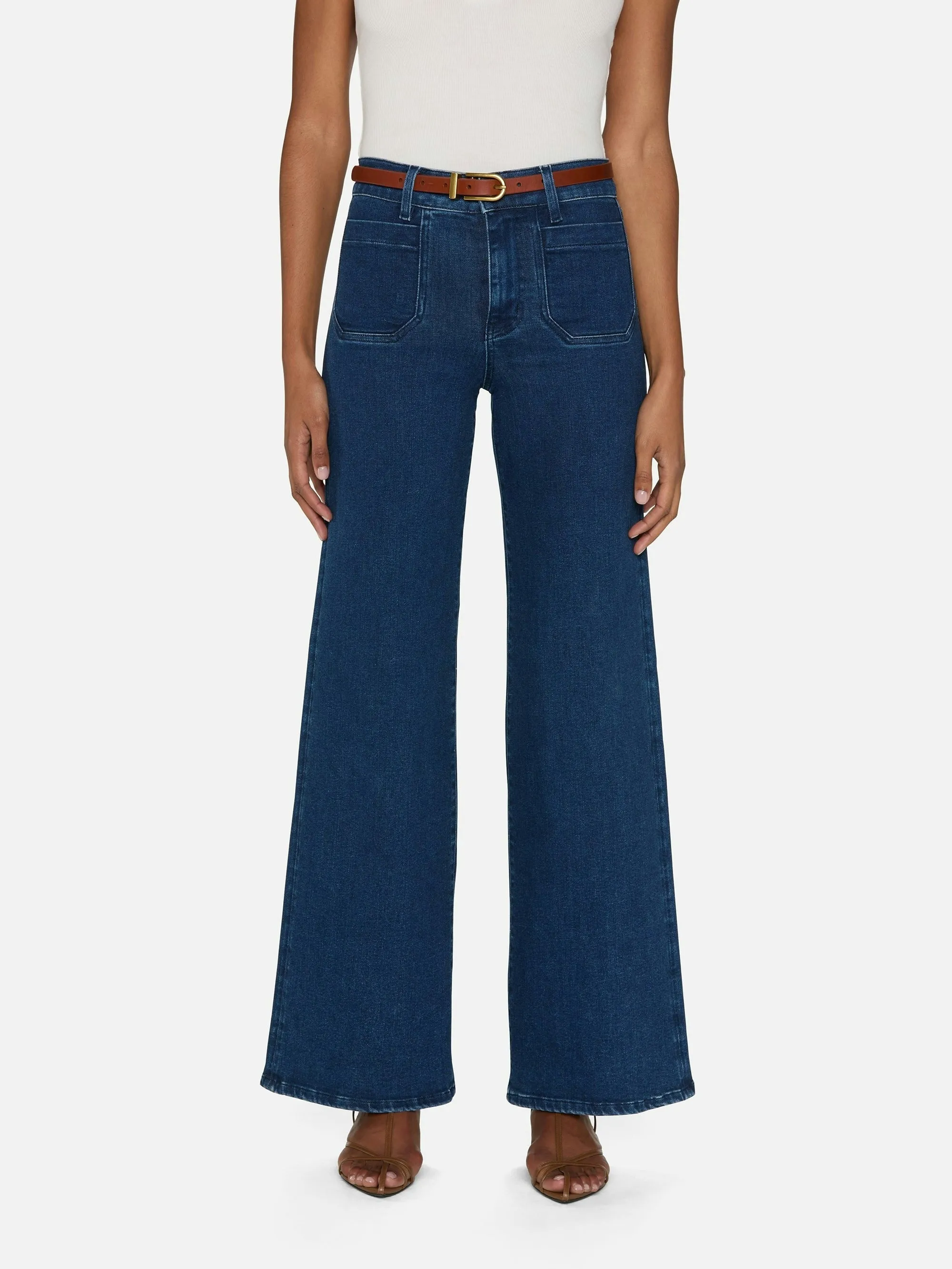 FRAME Le Slim Palazzo Modernist Pocket Pant
