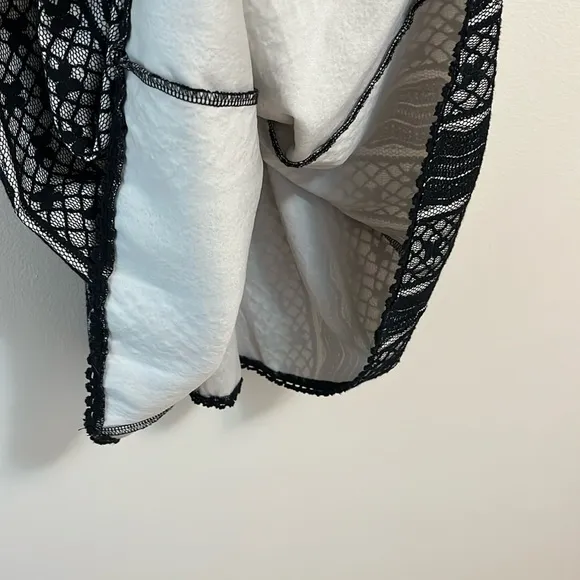 Free People Missed Connections black white fit &amp; flare mini pattern dress 6 Y2K