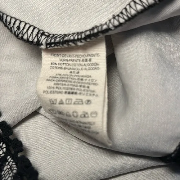 Free People Missed Connections black white fit &amp; flare mini pattern dress 6 Y2K