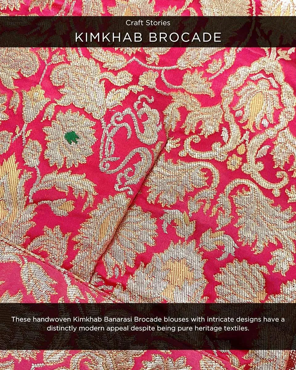 Fuchsia Pink Brocade Blouse - TOG