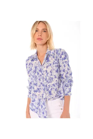 Gaby Shirt in Blue Butterfly