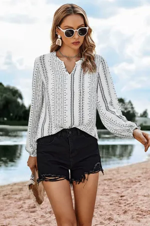 Geo Vertical Stripe Blouse