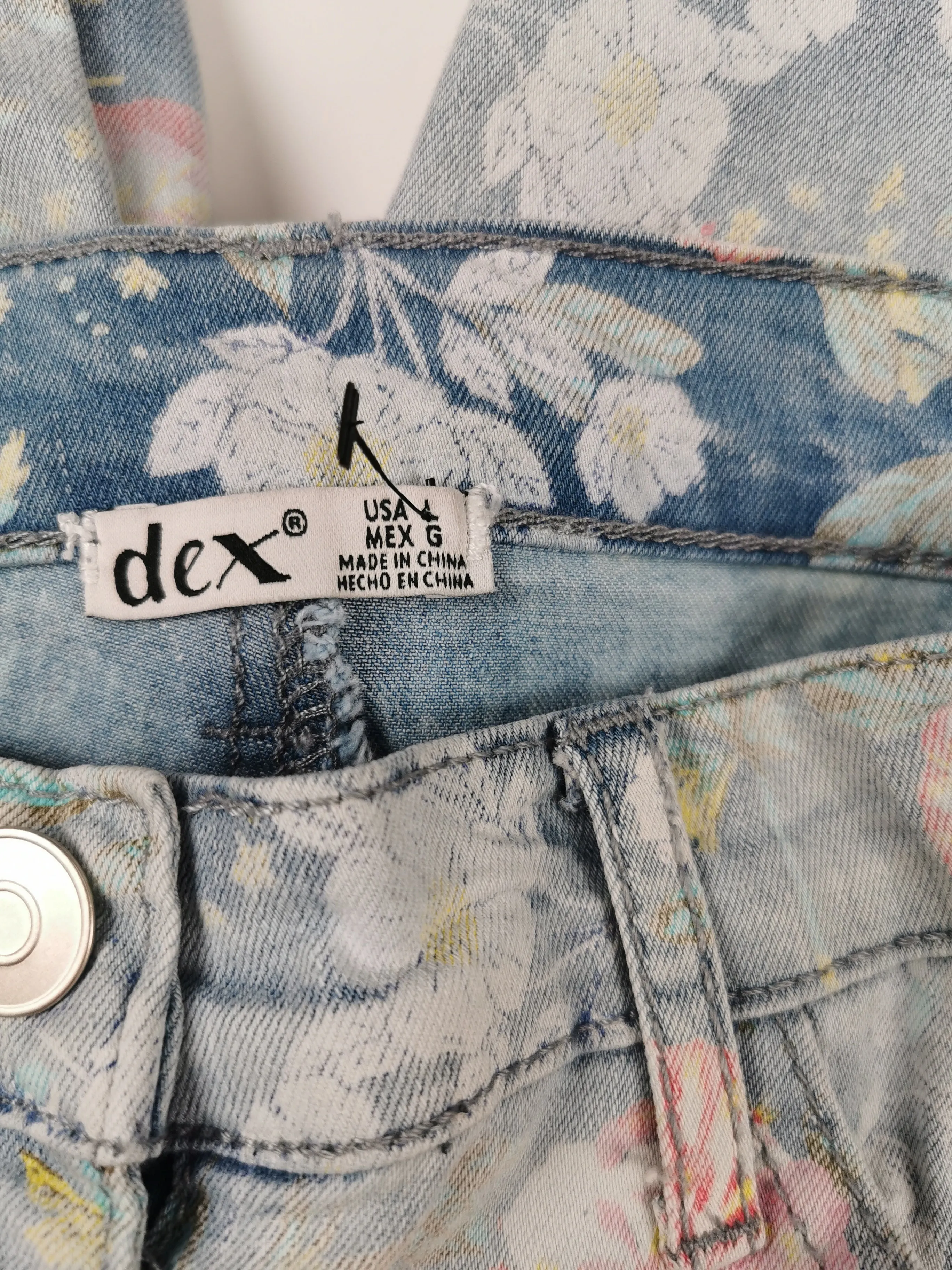 GIRL SIZE LARGE (12 YEARS) - DEX Kids, Soft Floral Jeans NWOT B46