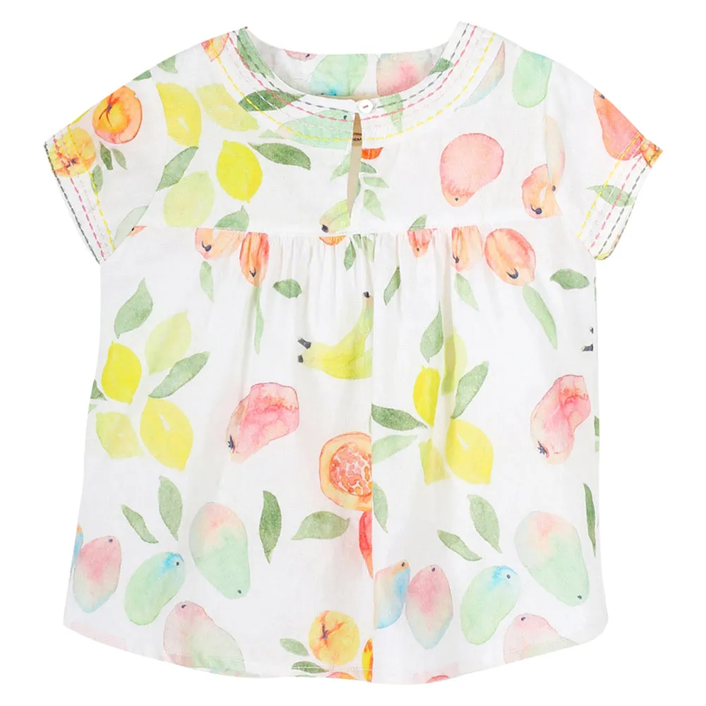 Girls Podyssee Fruit Print Blouse