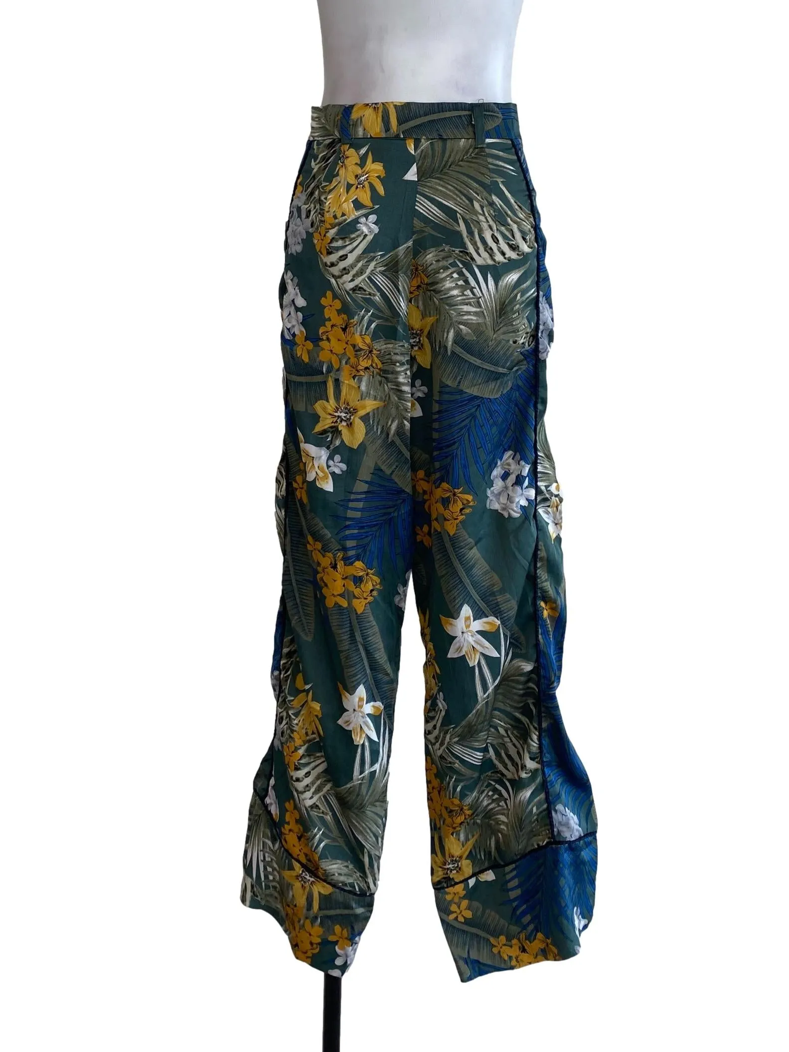 Green Floral Pants