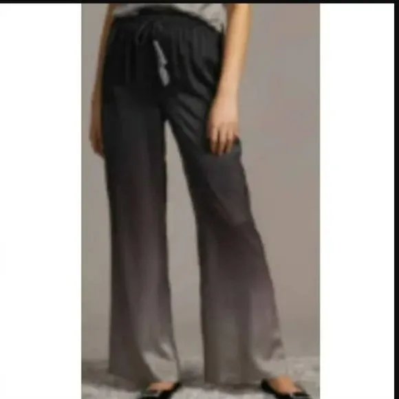 GREY Silk Ombré Lounge SET. Top &amp; Pant  LARGE ONLY Badgley Mischka