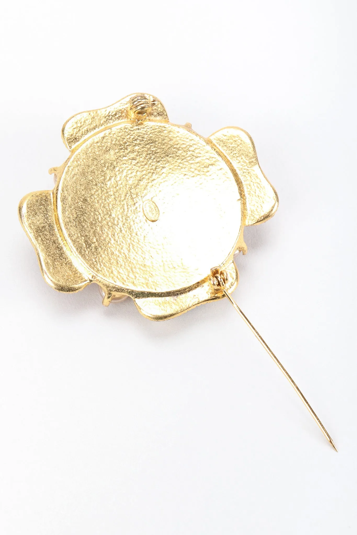 Gripoix Clover CC Brooch