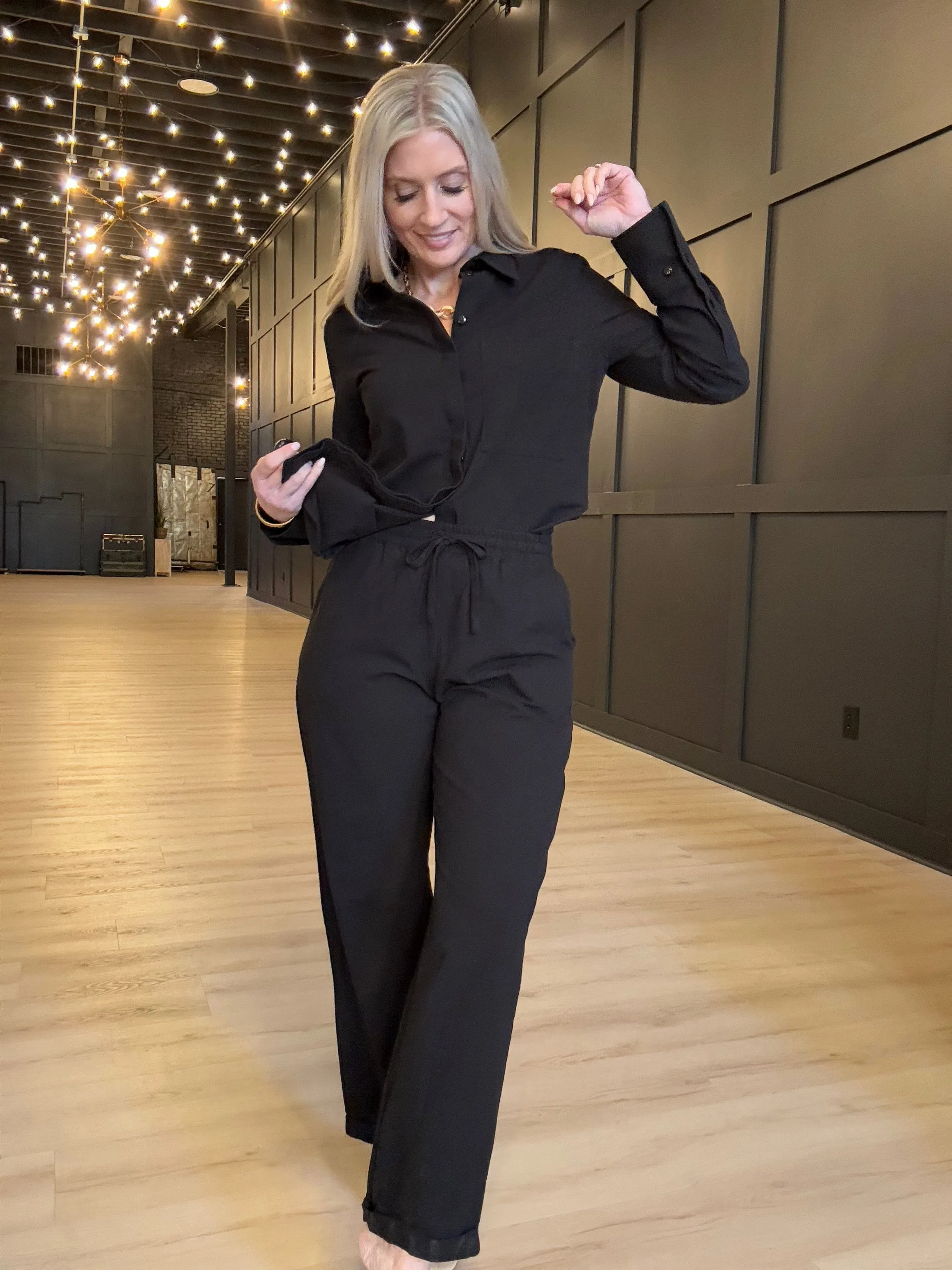 Hancock Laredo Relaxed Ankle Pant In Tocuyo Black