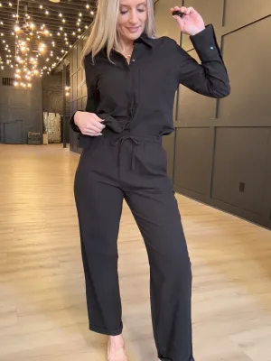 Hancock Laredo Relaxed Ankle Pant In Tocuyo Black