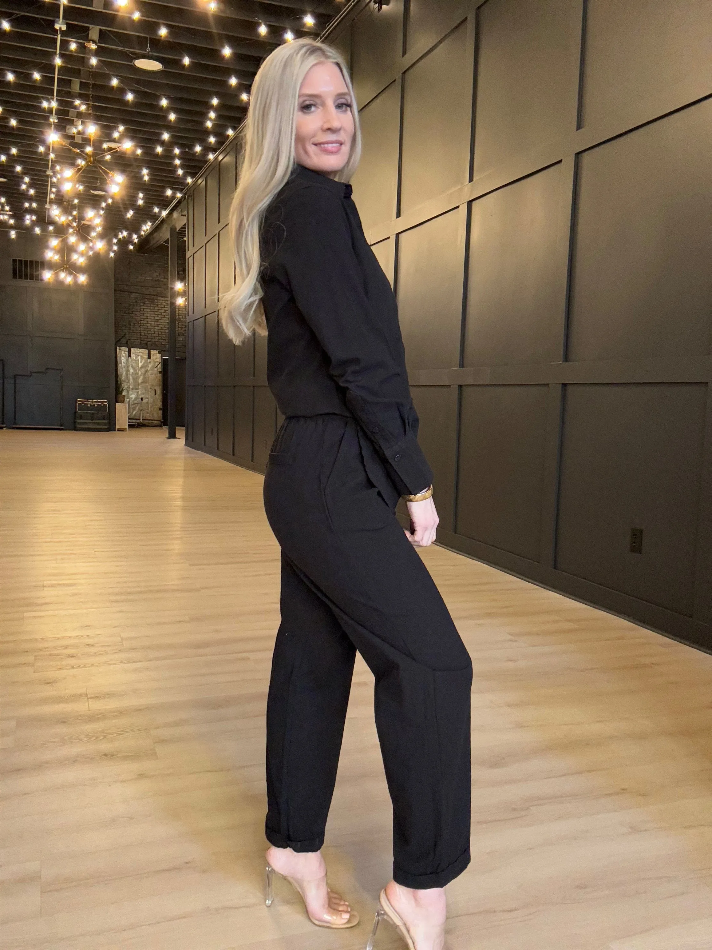 Hancock Laredo Relaxed Ankle Pant In Tocuyo Black