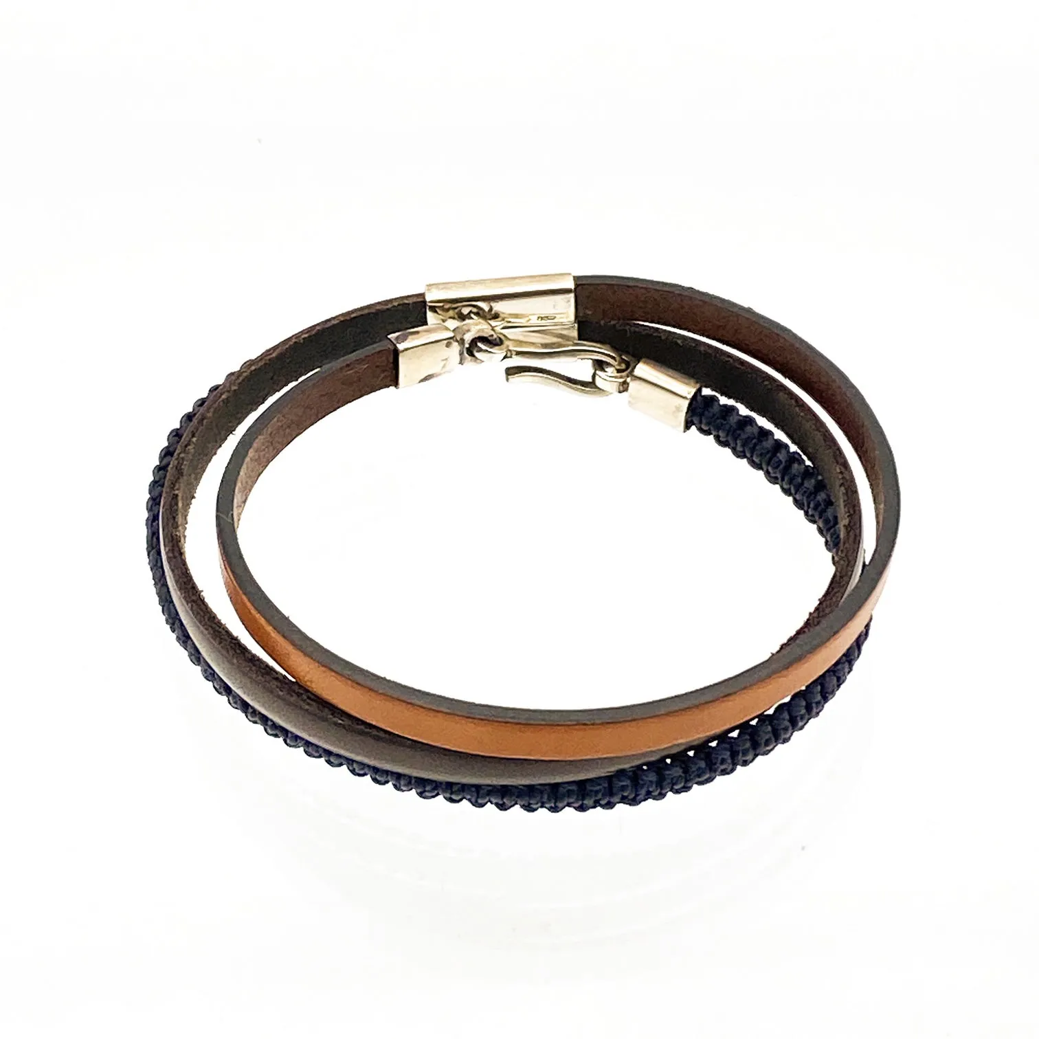 Hand-knotted Triple Wrap Bracelet