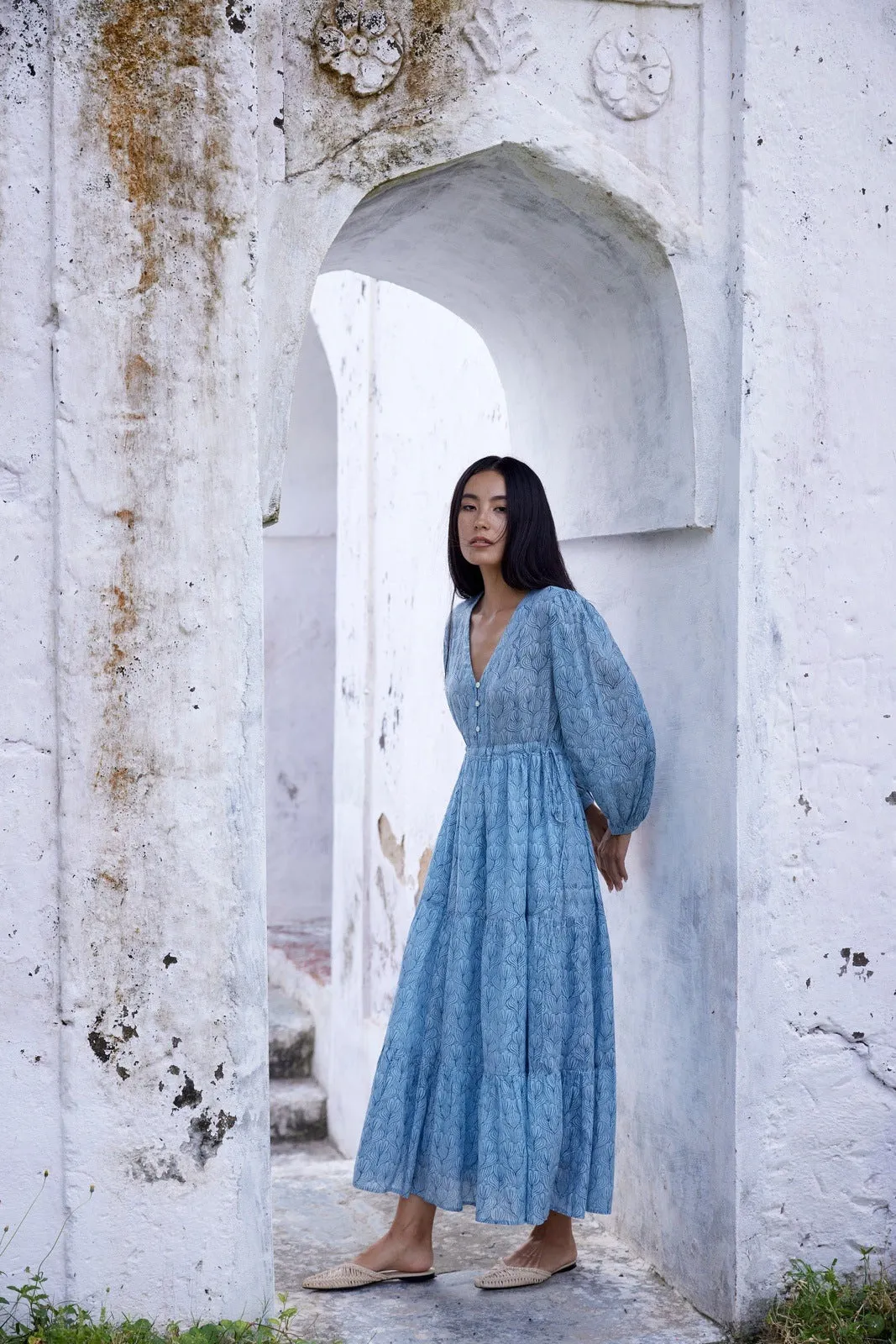 Hand-Printed Ashbury Dress