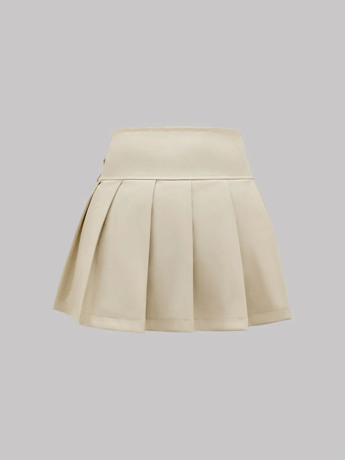 Hazel Blues® |  Buckle Decor Pleated Mini Skirt