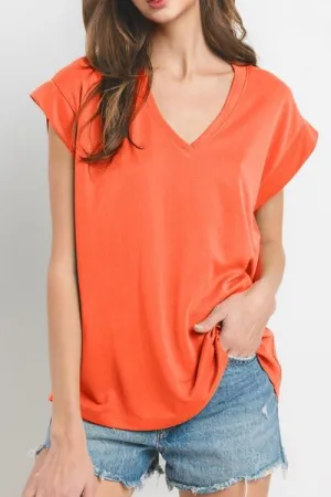 Hazel Blues® |  Ces Femme Modal V-Neck Cap Sleeve T-Shirt