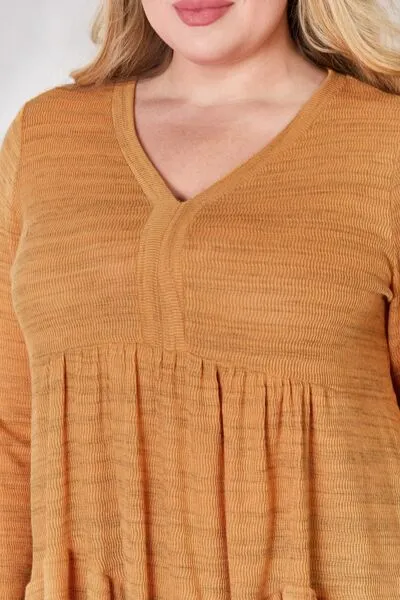 Hazel Blues® |  Hailey & Co V-Neck Flounce Sleeve Blouse
