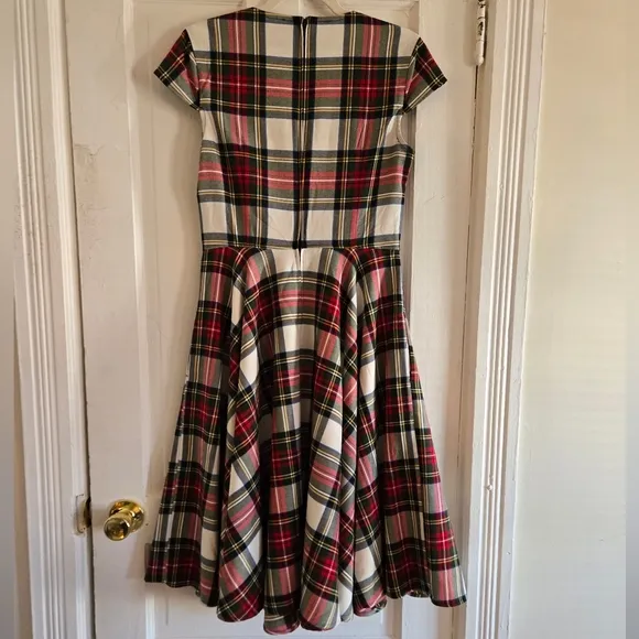 Hell Bunny Vixen | Plaid Sweetheart Neckline Fit n' Flare Midi Dress Size Small