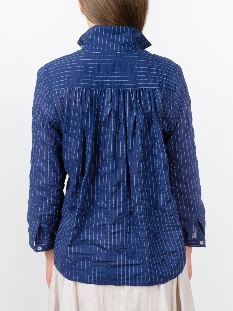 high collar blouse