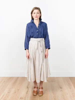 high collar blouse